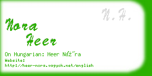 nora heer business card